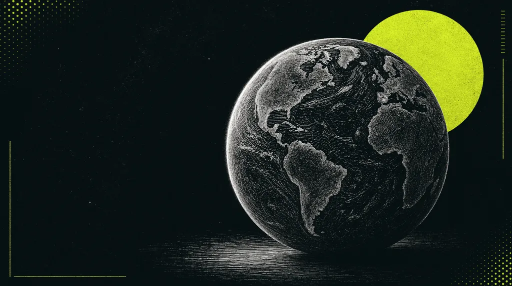 Globo terrestre mostrando o Atlântico