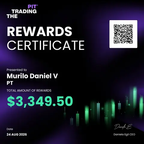 Certificado de saque emitido pela mesa The Trading Pit, no valor de US$ 3.349,50, em 24/08/2026.
